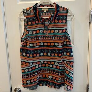 ModCloth Sleeveless Peplum Blouse